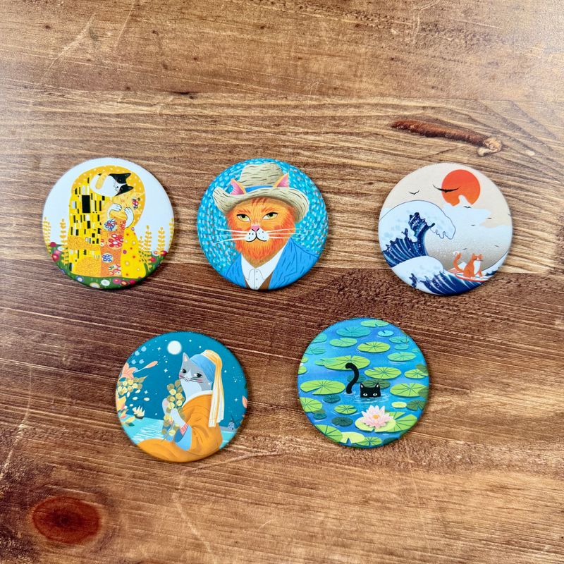 ? Magnets illustrés – Collection Chats et Grands Classiques de l’Art (5 modèles aux choix) ? Magnets illustrés – Collection Chats et Grands Classiques de l’Art (5 modèles aux choix)