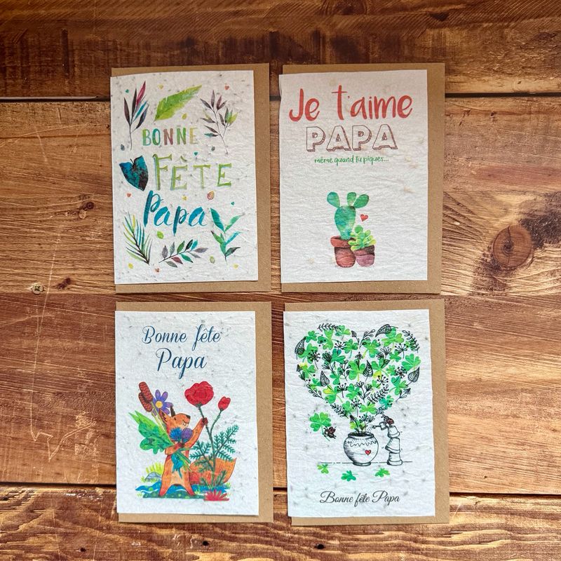Carte à planter fêtes des papas