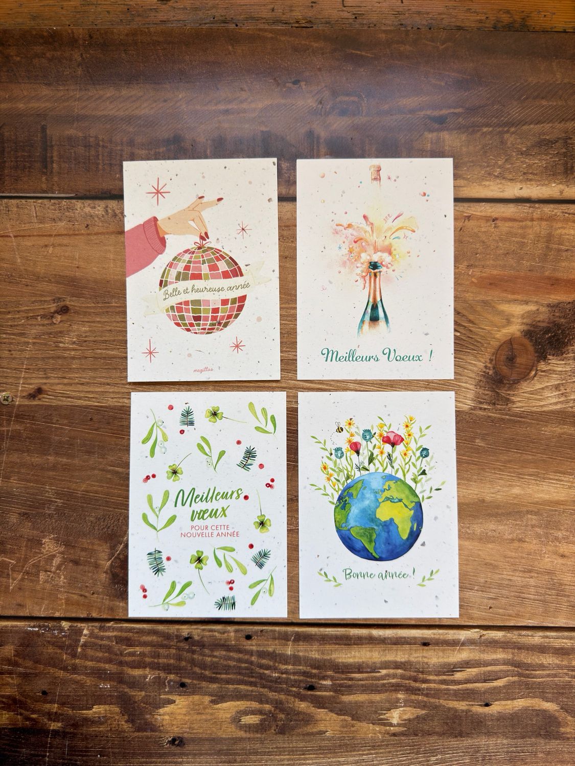 Cartes de vœux 2027 illustrées à l’aquarelle en papier chutes de bulbes de tulipes (3 modèles) Cartes de vœux 2027 illustrées à l’aquarelle en papier chutes de bulbes de tulipes (3 modèles)