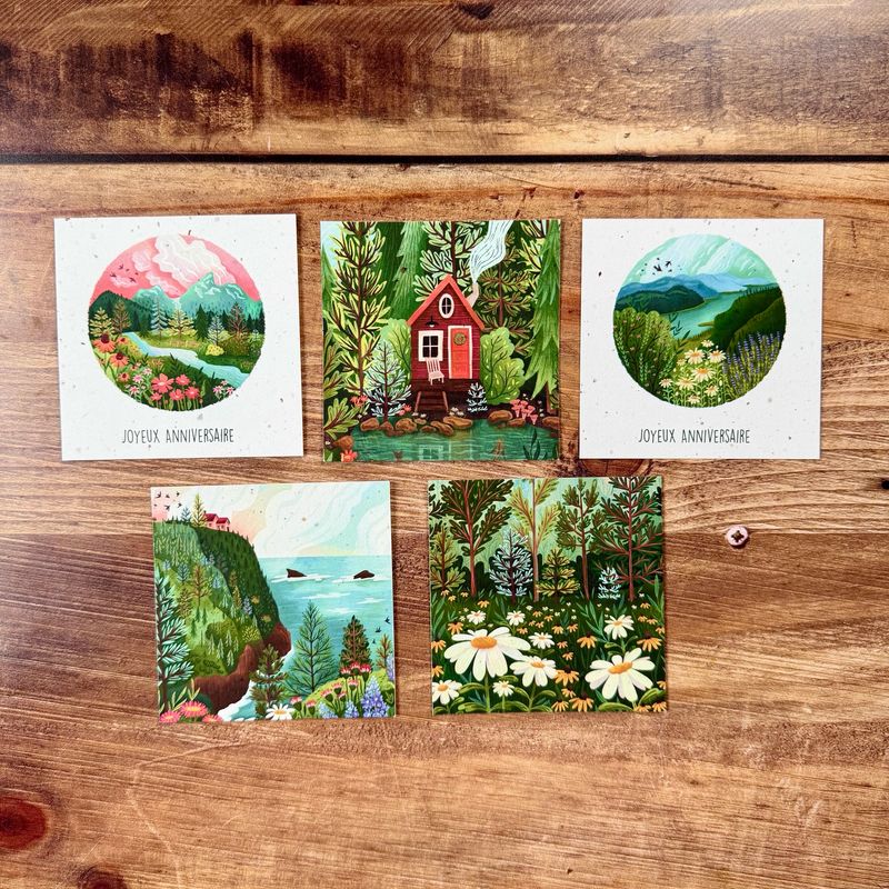 Cartes postales illustrées en papier de bulbes de tulipes – au choix (5 modèles) Cartes postales illustrées en papier de bulbes de tulipes – au choix (5 modèles)