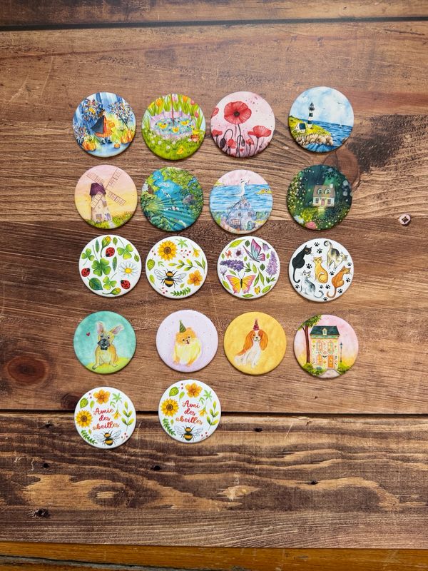 Magnet décapsuleur illustré et fabriqué en France (18 modèles au choix)