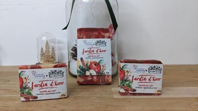 Savon de Noël avec bandeau ensemencé