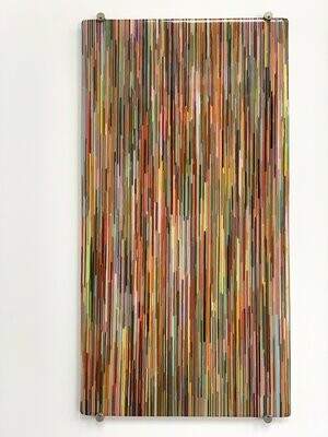 Interference - Fused Glass Wall Art - Multi Colours on Translucent White