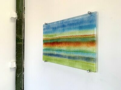 Blue Skies - Fused Glass Wall Art - Various Colours