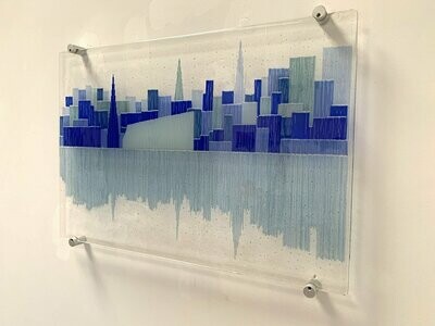Coventry - Fused Glass Wall Art - Blues