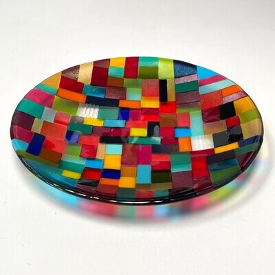 Enclosures - Fused Glass - Medium Round Plate - Multi Colours