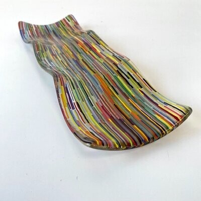 Nibble Plate - Fused Glass - Multi Colours