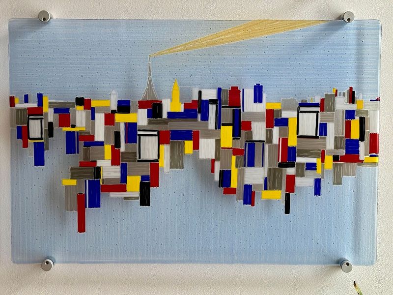 Paris Boogie Woogie - Fused Glass Wall Art - Various Colours