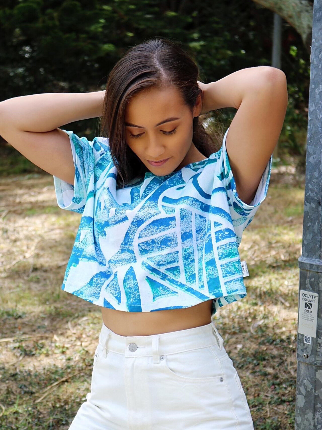 Kata Crop Top - Paua