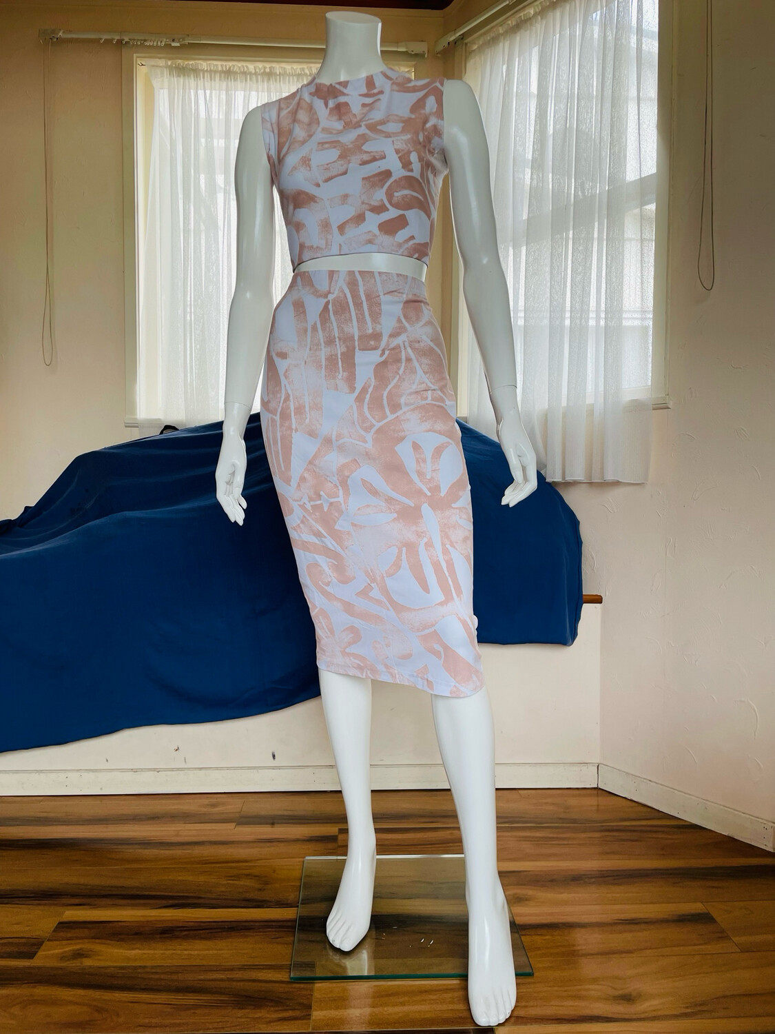 Steph Pencil Skirt - Nude
