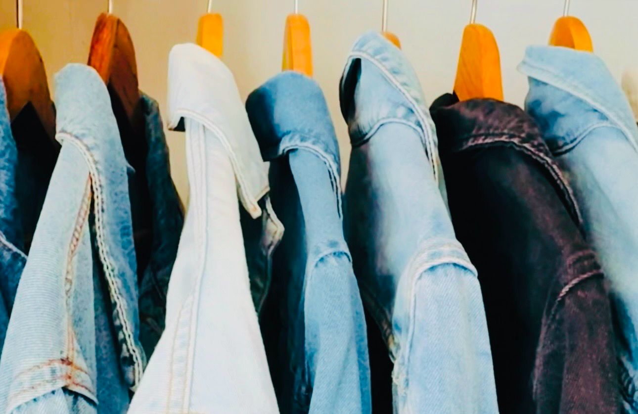 Varu Up-cycled Denim Jacket - Blue (Large/ 12)