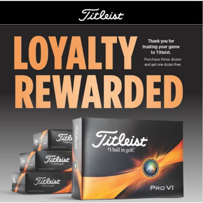 Titleist Loyalty Rewarded Promo