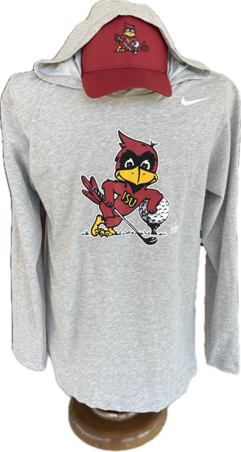 Vintage Cy Long Sleeve Hoodie Tee - Grey