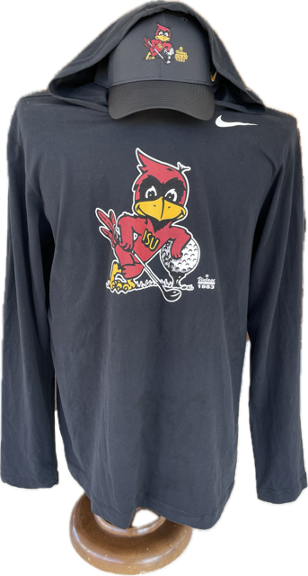 Vintage Cy Long Sleeve Hoodie Tee - Black