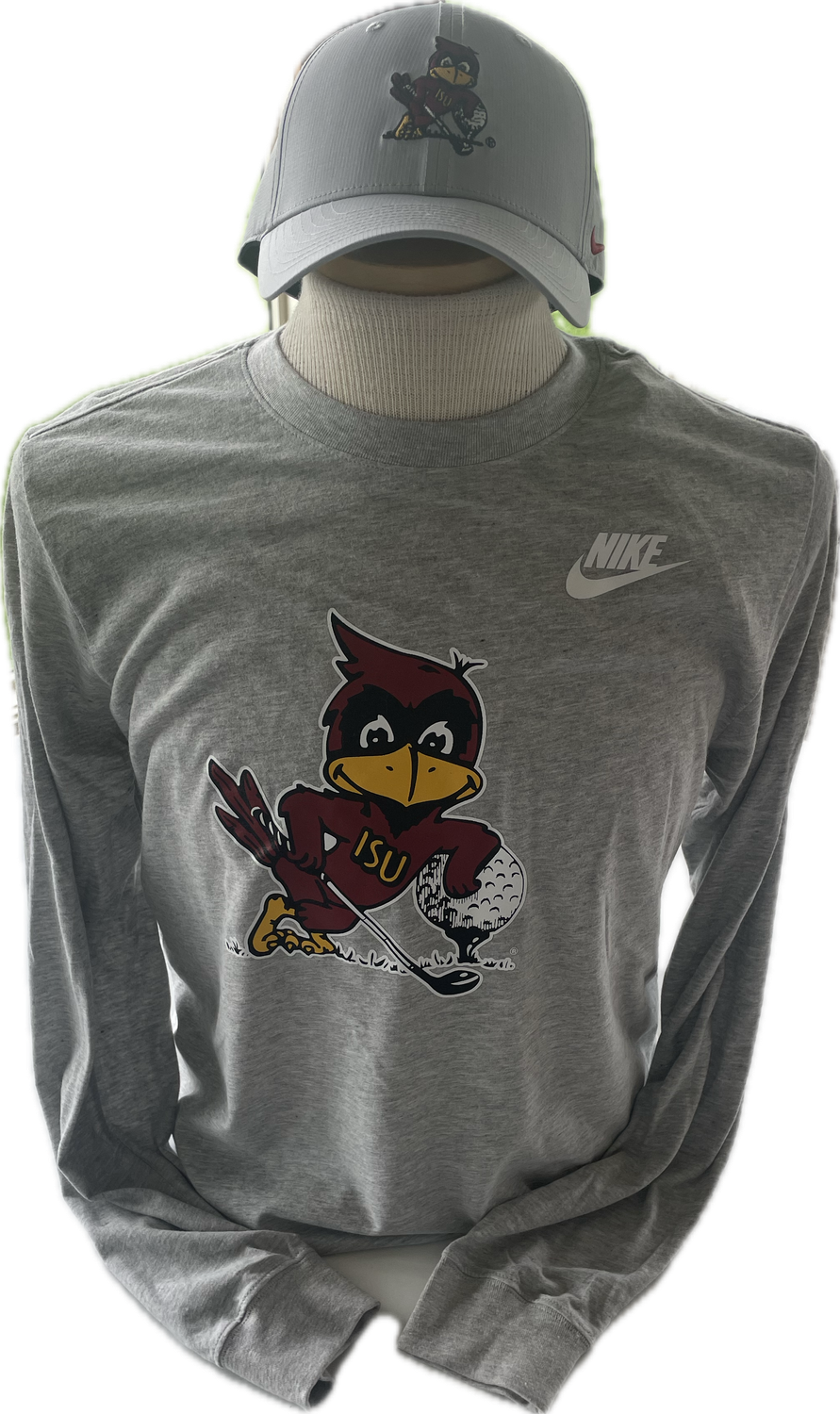 Vintage Cy Long Sleeve Crew Tee - Grey