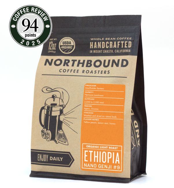 Organic Ethiopia Nano Genji #9 Washed - 94 points! Organic Ethiopia Nano Genji #9 Washed - 94 points!