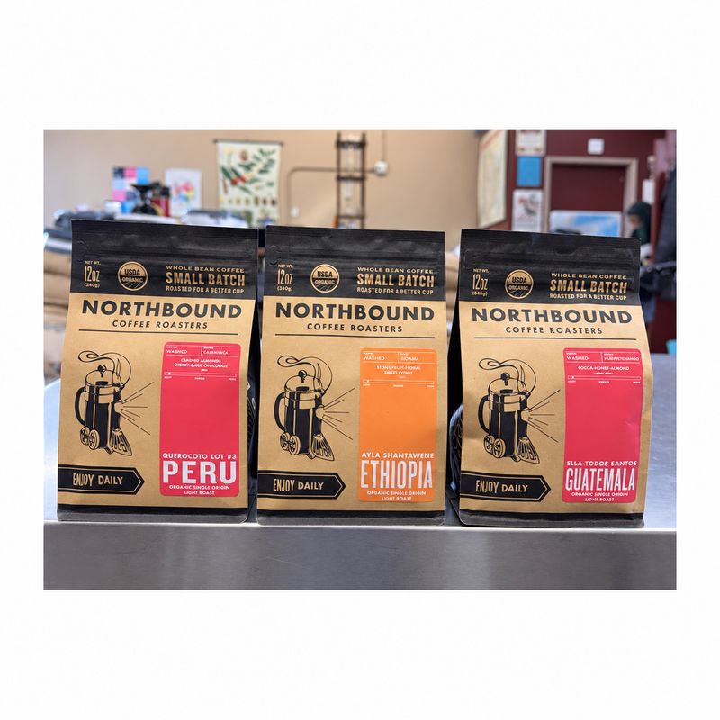 Organic Light Roast Discovery Set • Peru • Ethiopia • Guatemala
