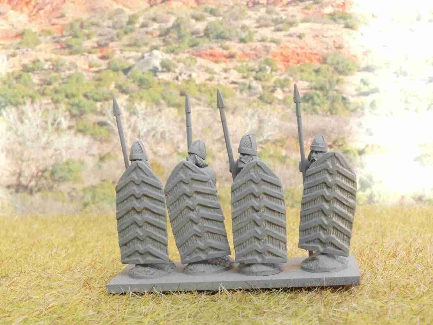 SASS35 Unarmoured Sassanid standing spearmen