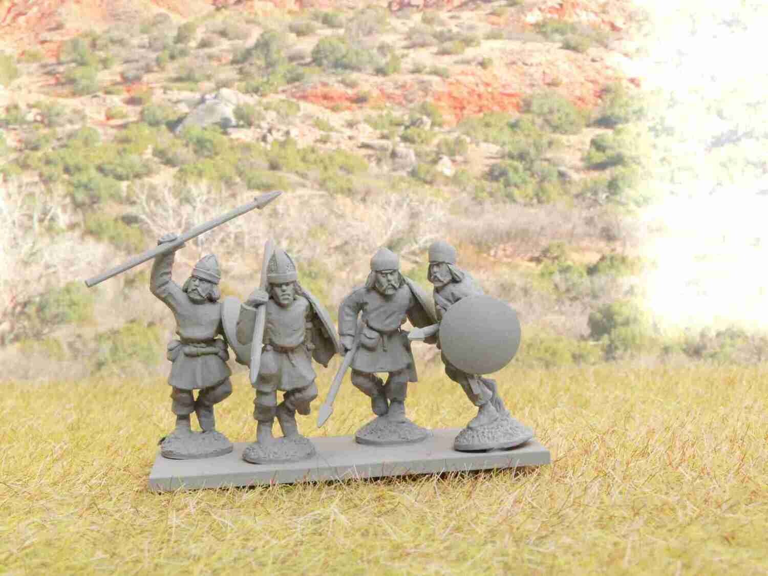 SASS38 Advancing Unarmoured Sassanid Javelinmen