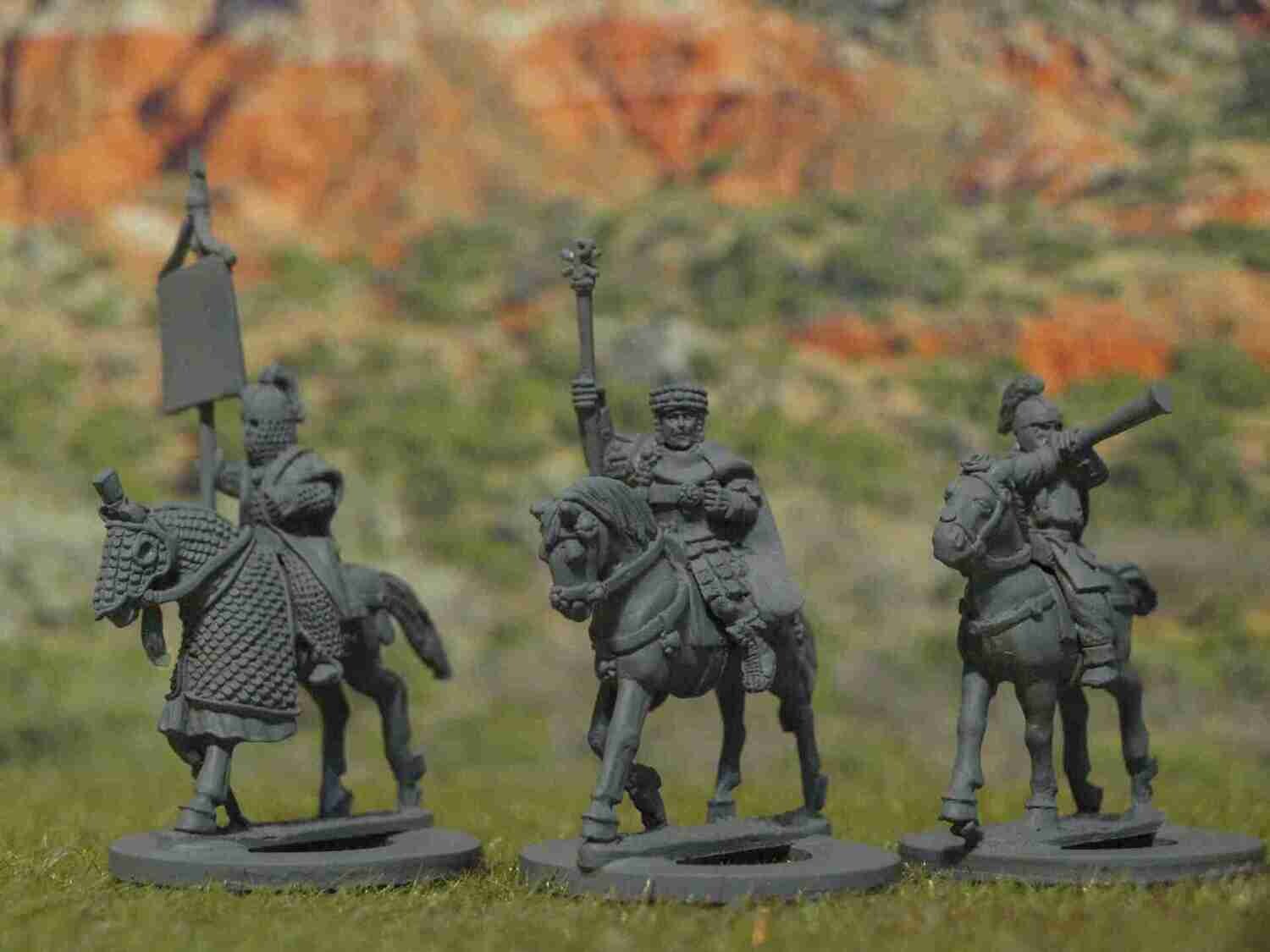 BYZ77 Mounted Emperor and staff