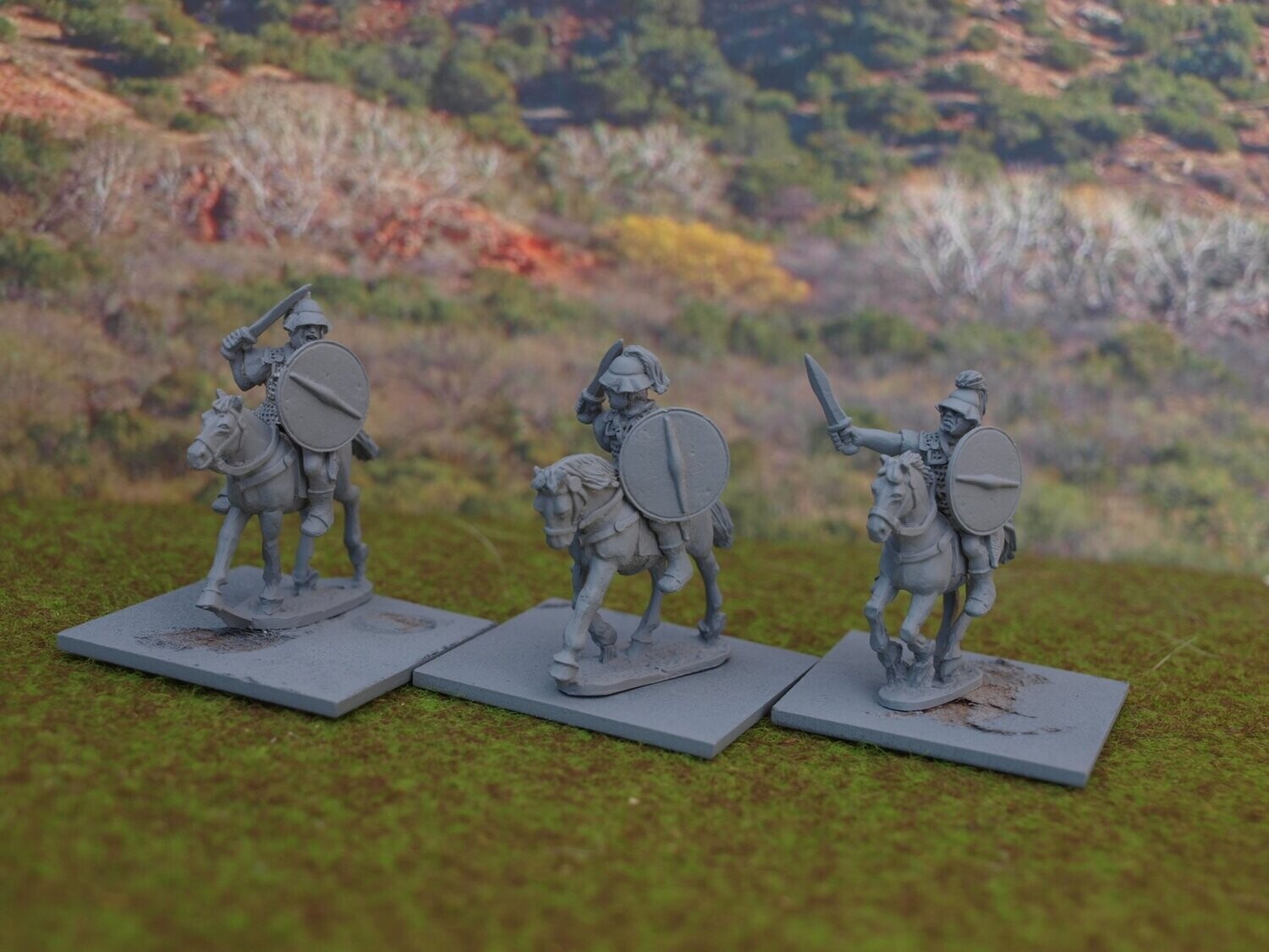 RR30 Republican Cavalry in mail with swords, Boeotian helmets RR30 Republican Cavalry in mail with swords, Boeotian helmets