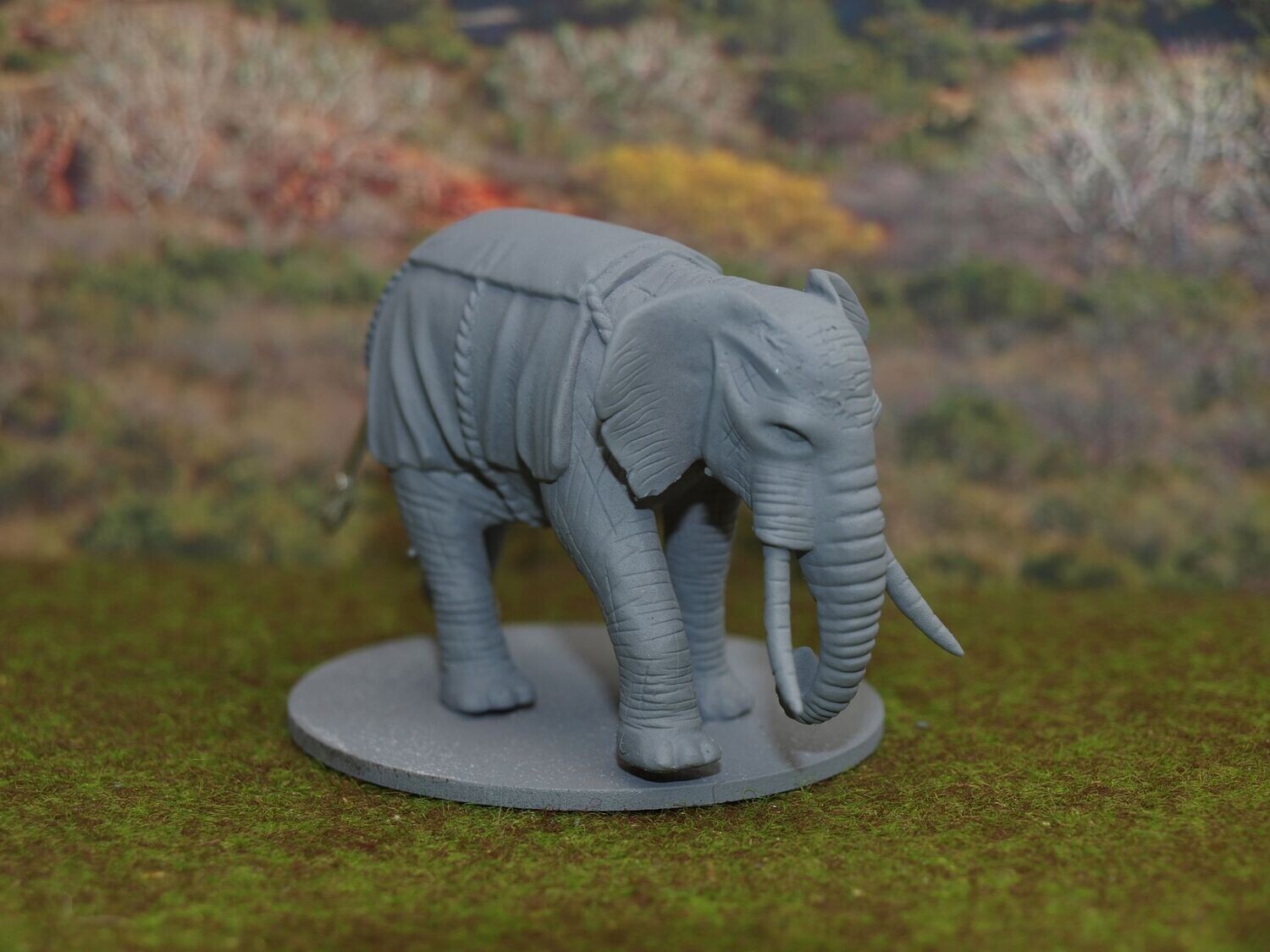 ELA01a African elephant trunk down (No Howdah).