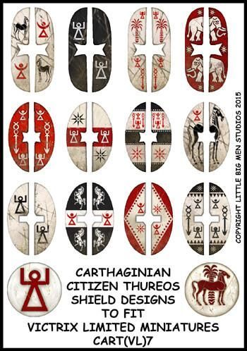 CART(VL)7 Carthaginian Citizen Thureos Shield Designs Cart 7