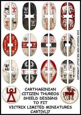 CART(VL)7 Carthaginian Citizen Thureos Shield Designs Cart 7