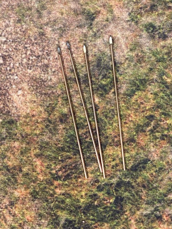 NS101a 50mm wire spears with spearhead x 4 (0.7mm)