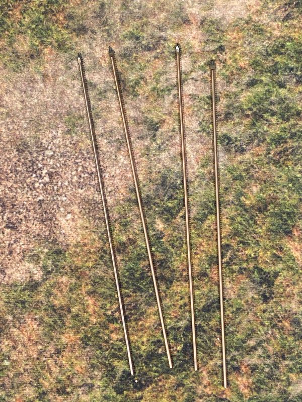 NS102a Wire spears/pikes with spearhead x 4 (1mm x 100mm)