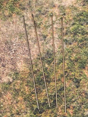 NS102a Wire spears/pikes with spearhead x 4 (1mm x 100mm)