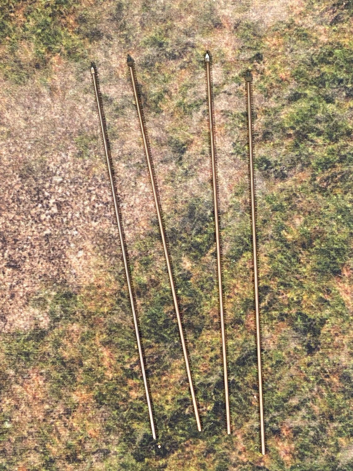 NS102a Wire spears/pikes with spearhead x 4 (1mm x 100mm)