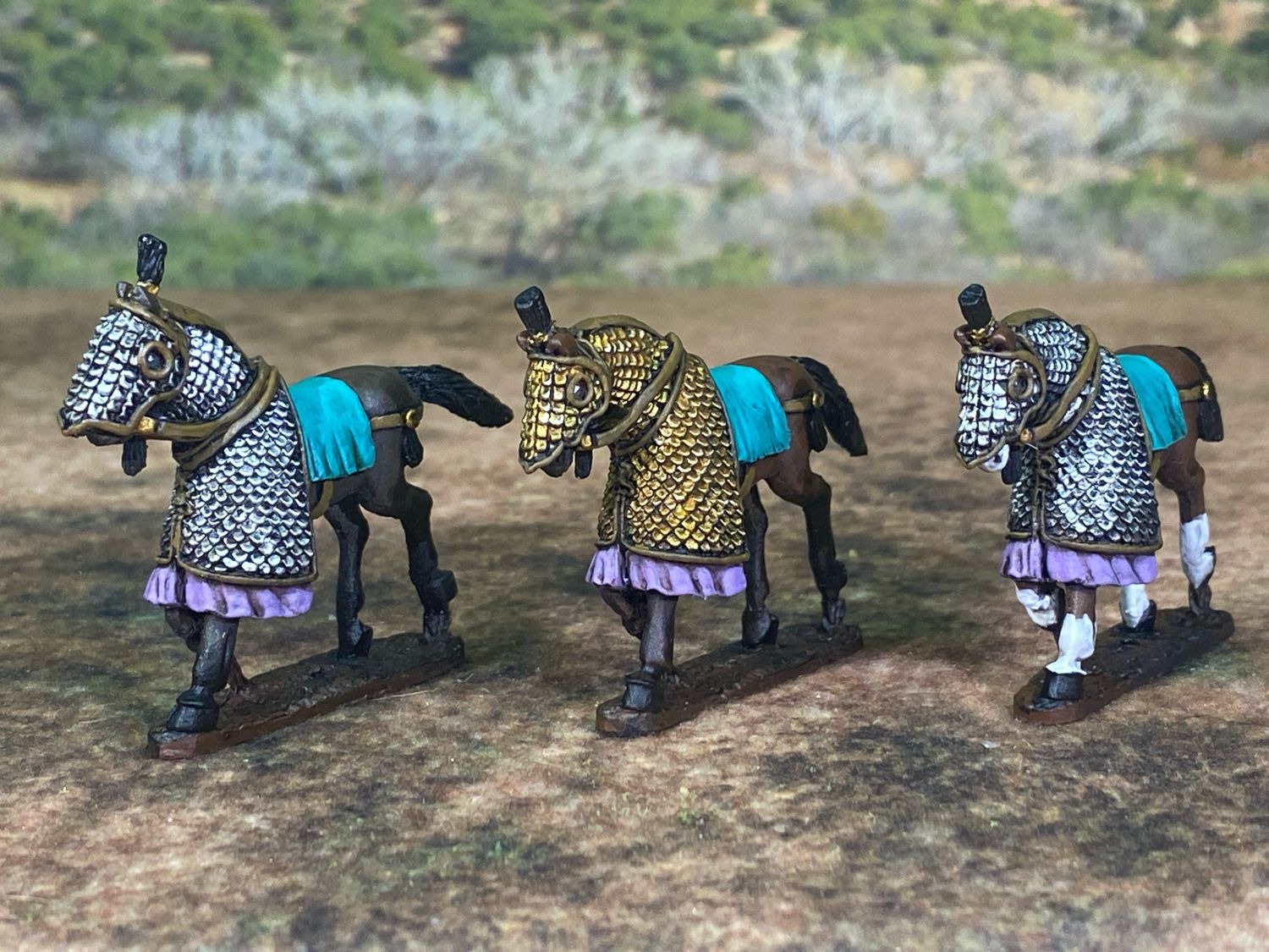 H5 Scale Half-armoured horses
