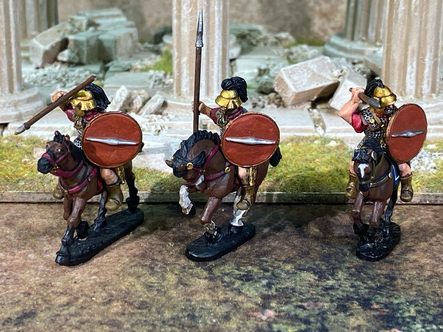 RR31 Republican Cavalry in mail with spears, Boeotian Helmets RR31 Republican Cavalry in mail with spears, Boeotian Helmets