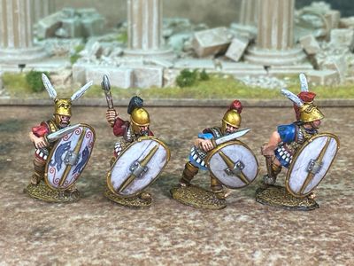 ETR03 Advancing infantry in mail armour with swords and axes