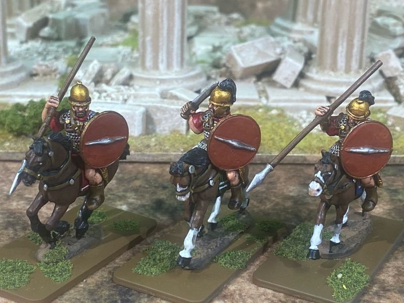 CS36 Caesarian Cavalry in Montefortino Helmets with swords and spears