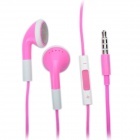 Fashion 3,5 mm para auriculares estéreo con micrófono para iPad / iPhone / iPod - Rosa (108cm)