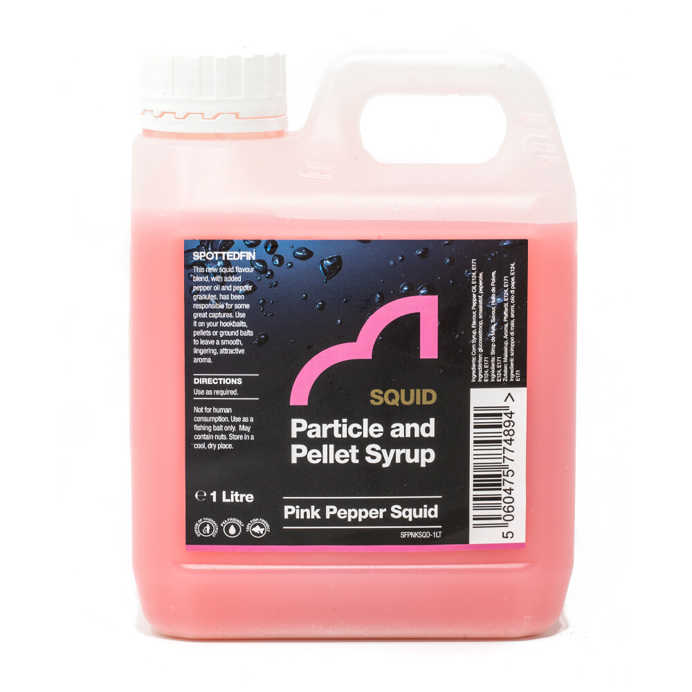 Pink Pepper Squid Particle and Pellet Syrup 1L