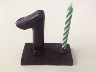 Espelma número de xocolata