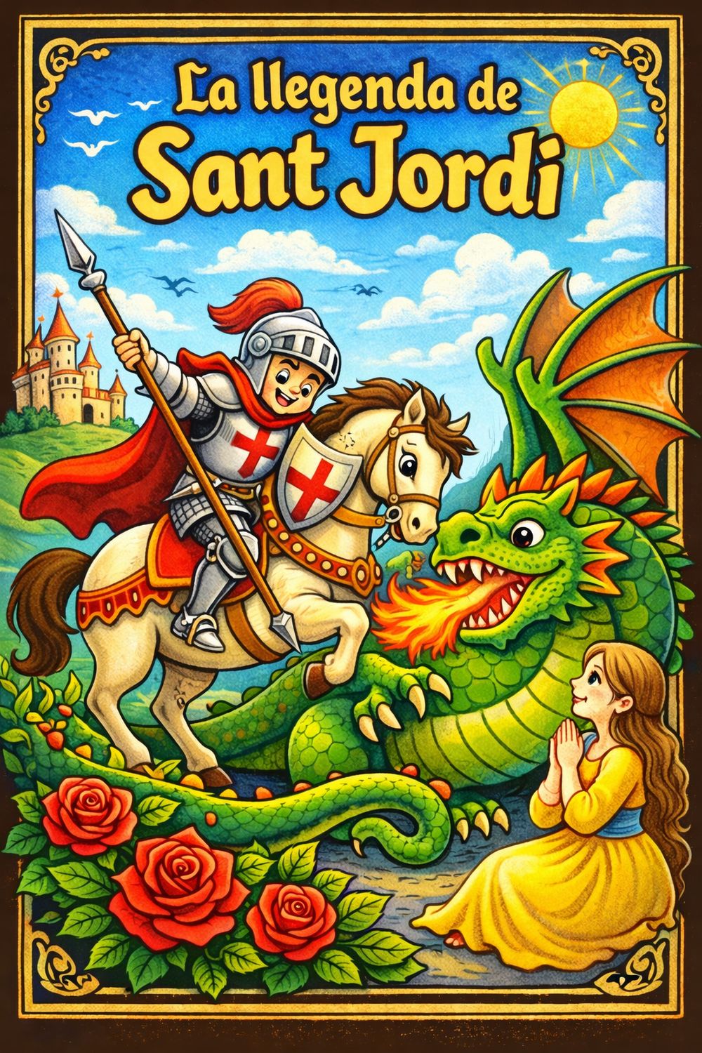 LLIBRE-PASTÍS DE SANT JORDI "LA LLEGENDA DE SANT JORDI" - Versió infantil