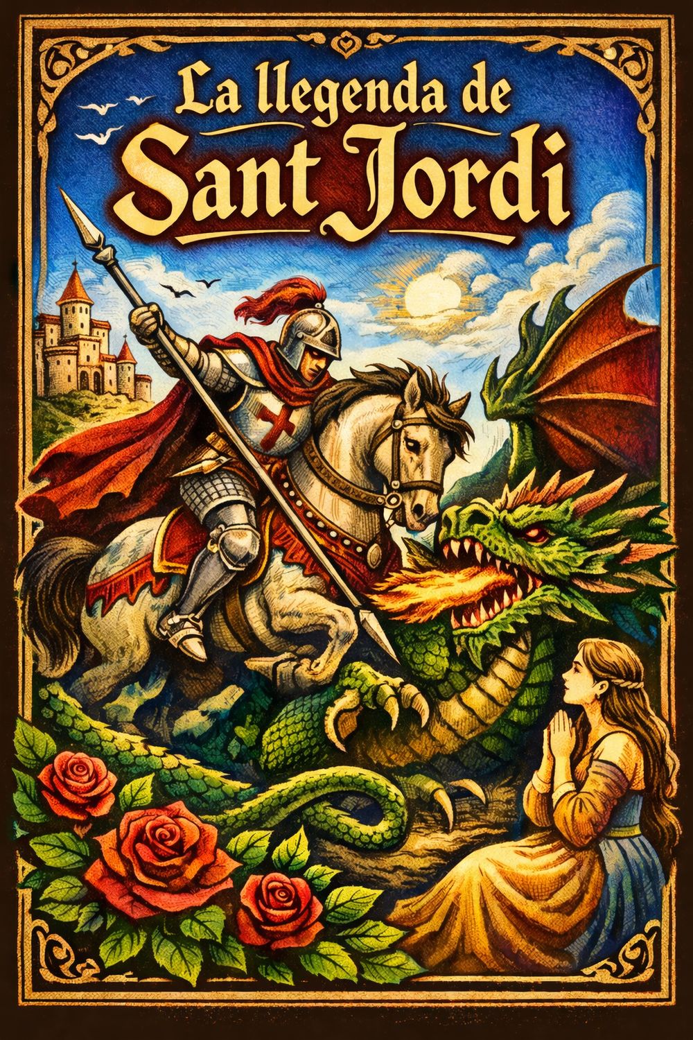 LLIBRE-PASTÍS DE SANT JORDI "LA LLEGENDA DE SANT JORDI"