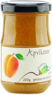 Aprikosen-Fruchtaufstrich mit Birkenzucker gesüsst 220g