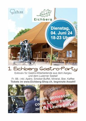 Erste Eichberg Gastro-Party, Dienstag, 04. Juni 2024, 18.00-23.00 -&gt; EXKLUSIV FÜR GASTRO-MITARBEITENDE