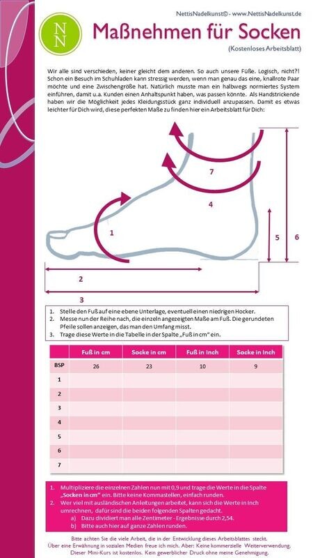 Kostenloser Mini-Kurs | Maßnehmen für Socken
