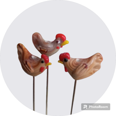 Klöppel-Umstecknadel - Huhn | gebraucht