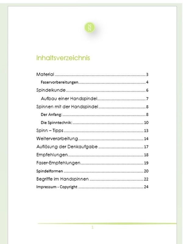 Spinnen mit der Handspindel | Basiskurs | Gedrucktes Heft