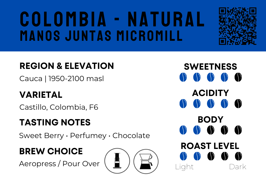 Wholesale - Colombia - Natural | Manos Juntas Micromill