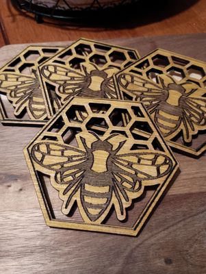 Honey Bee Coaster Set of 4