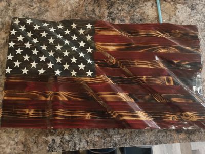 Wavy American Flag Distressed