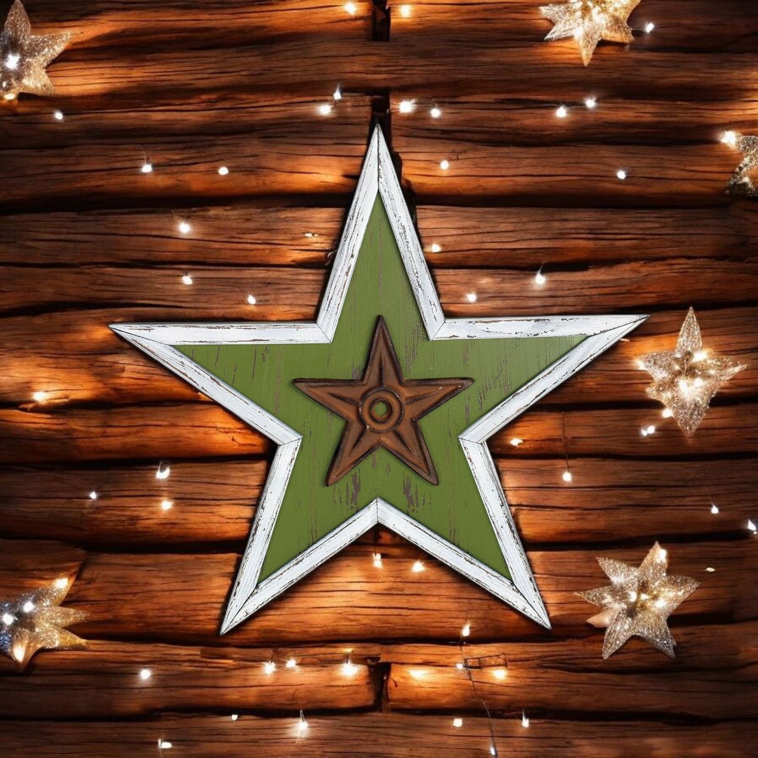 Green Star Wall Decor